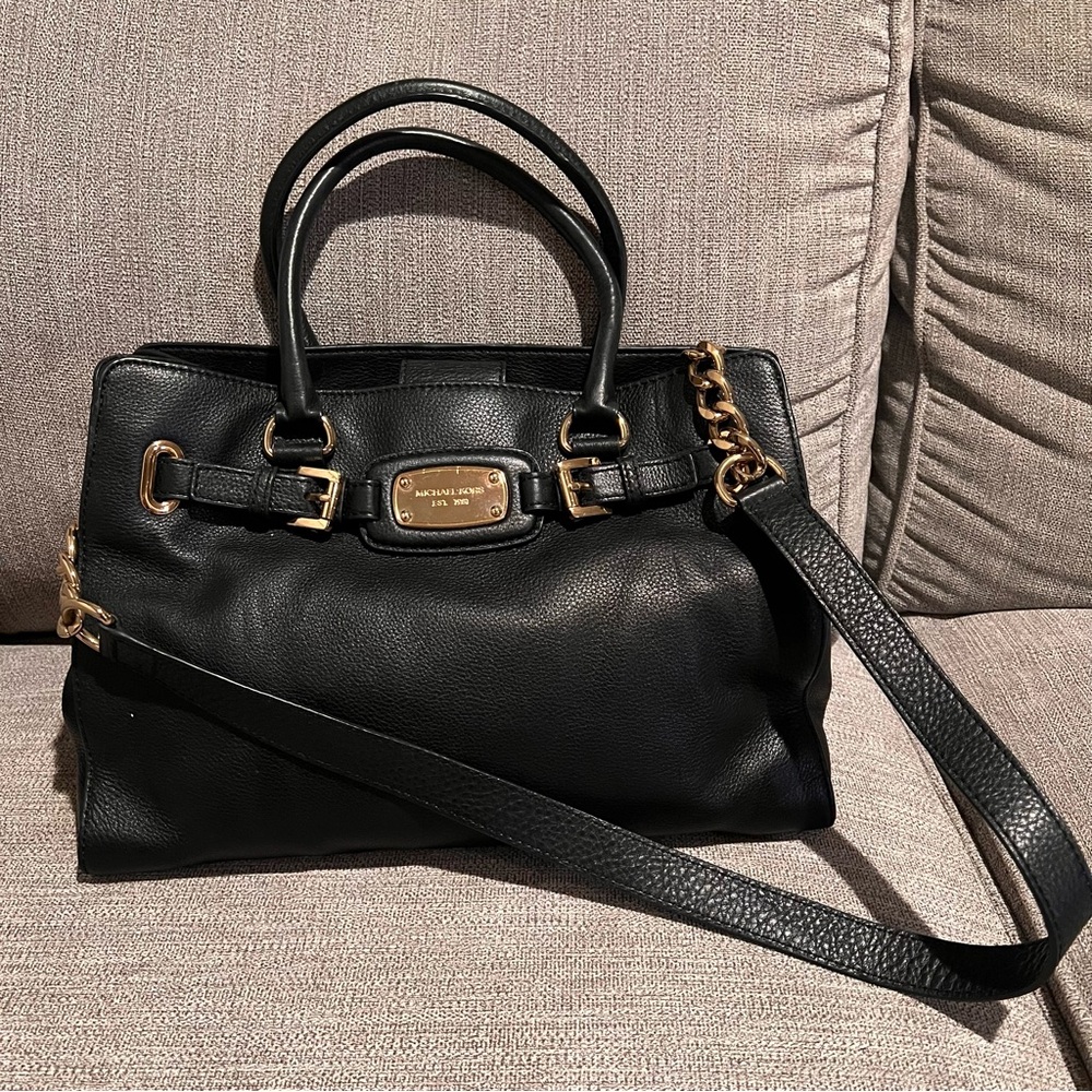Black Michael Kors Leather Handbag